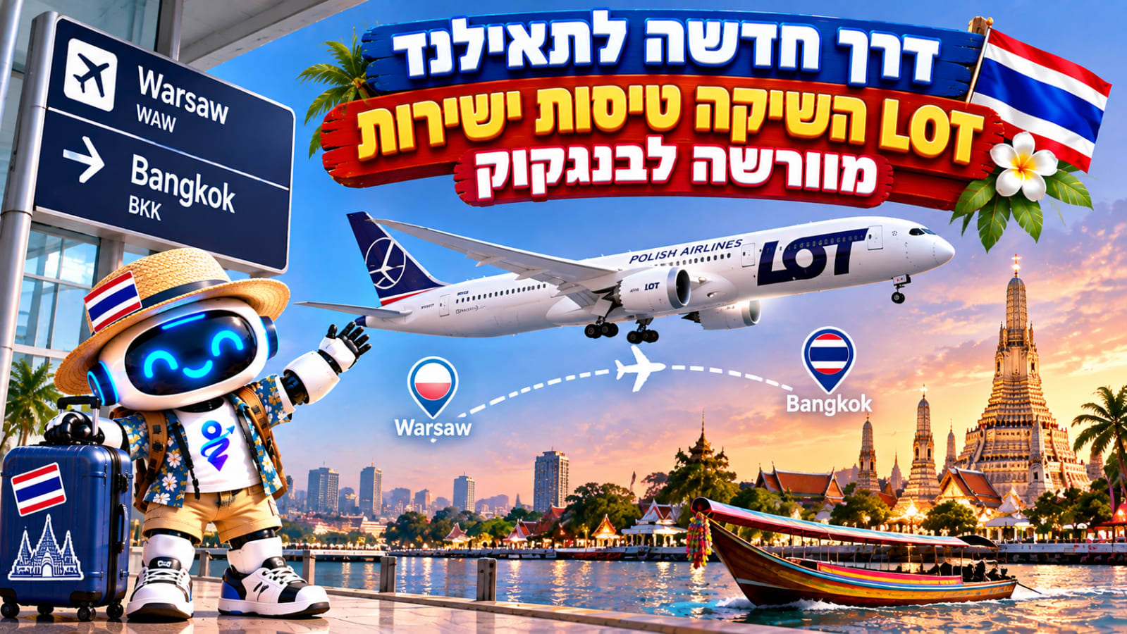 דרך חדשה לתאילנד: LOT השיקה טיסות ישירות מוורשה לבנגקוק