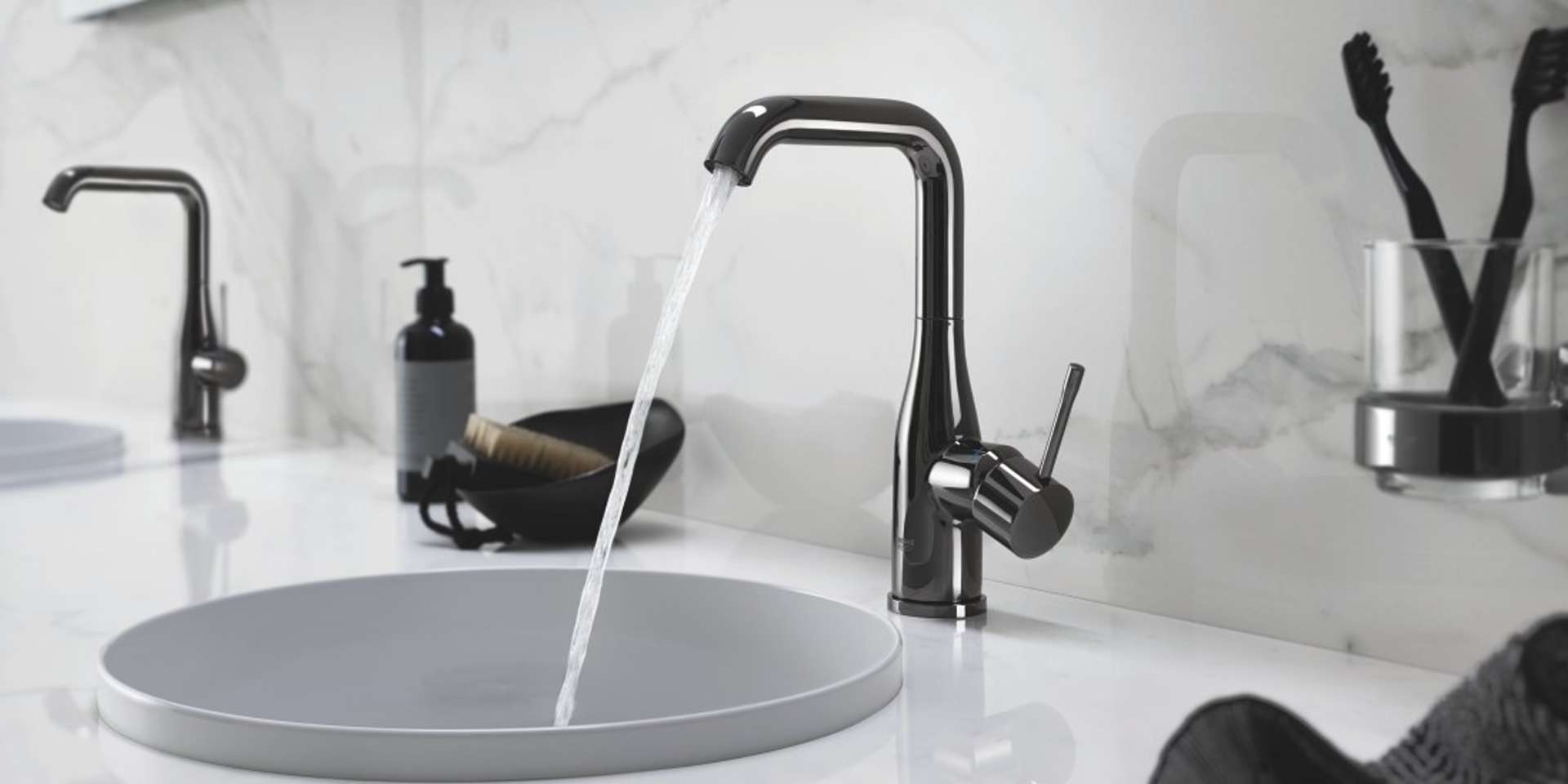 Tilfør et moderne touch til badeværelset med Grohe Essence vandhanen