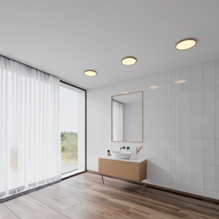 Oja fra Nordlux er en smuk plafond med kraftigt lys, skabt til badeværelset