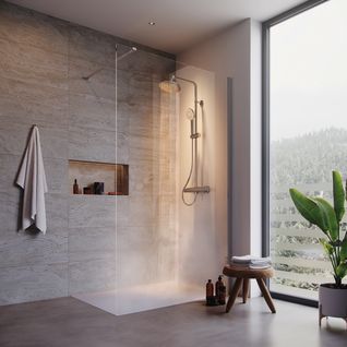 Hyggeligt badeværelse fra Ideal standard & Børma skaber en rolig stemning