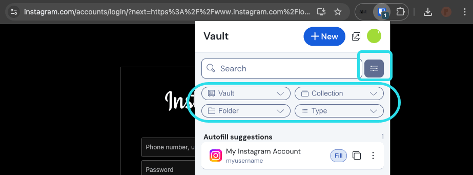ブラウザ拡張機能自動入力