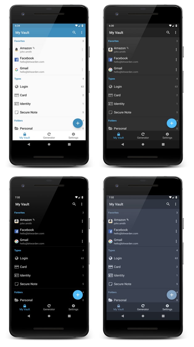 Bitwarden Android Themes