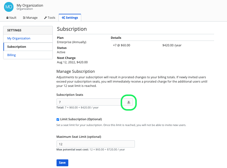 Autoscale user seats on invite - Add new subscription seats when a user is invited automatically