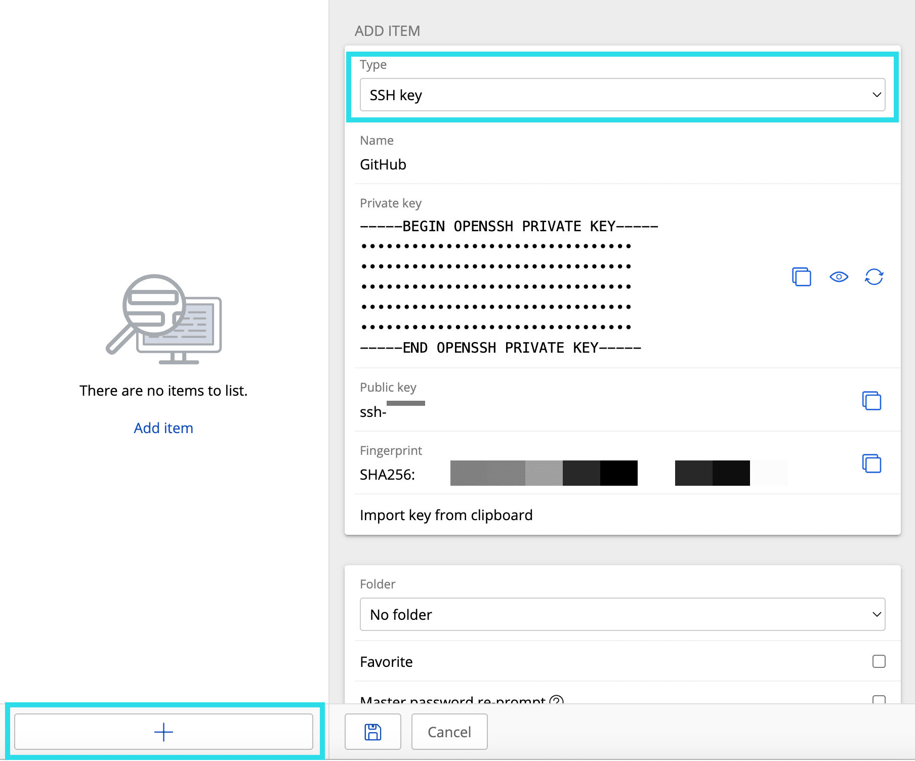 Create new SSH key on desktop client