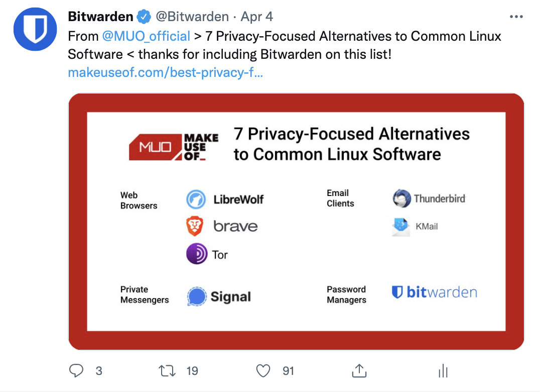 7 Privacy-Focused Alternatives to Common Linux Software Twitter