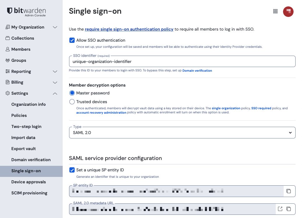 Ping Identity SAML Implementation | Bitwarden