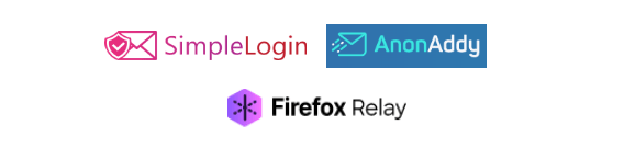 Partner Logos - SimpleLogin, AnonAddy, and Firefox Relay