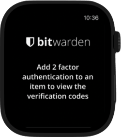 Apple Watch add 2FA screen