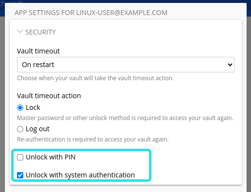 Unlock with system authentication