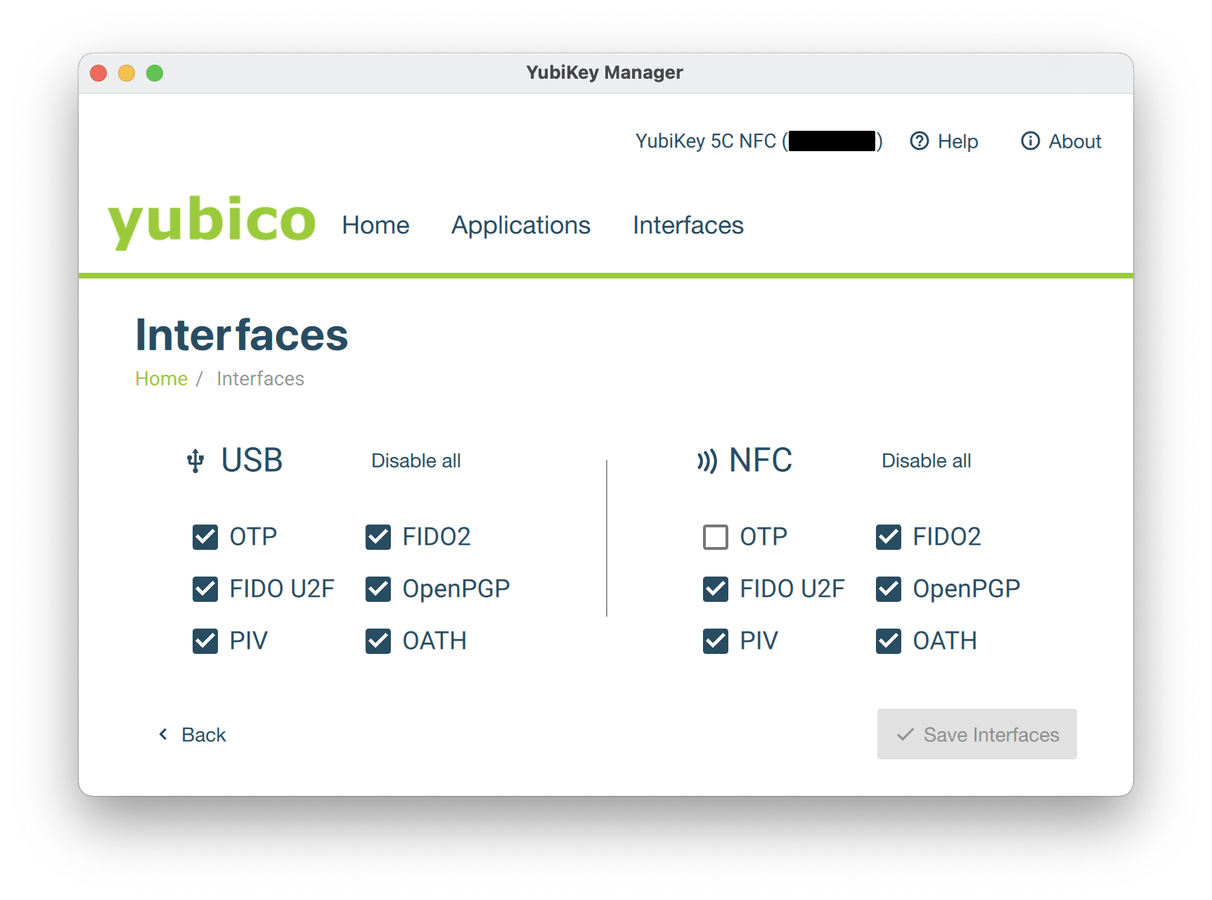 YubiKey 管理