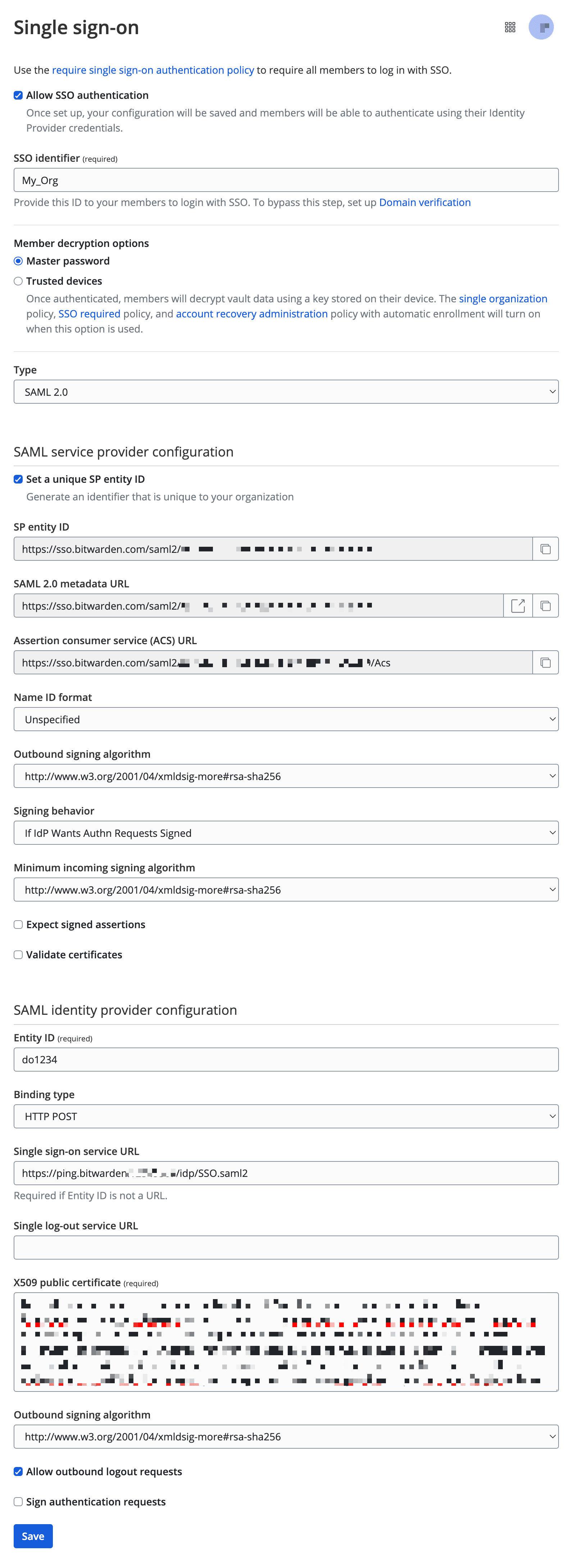 PingFederate SAML Configuration