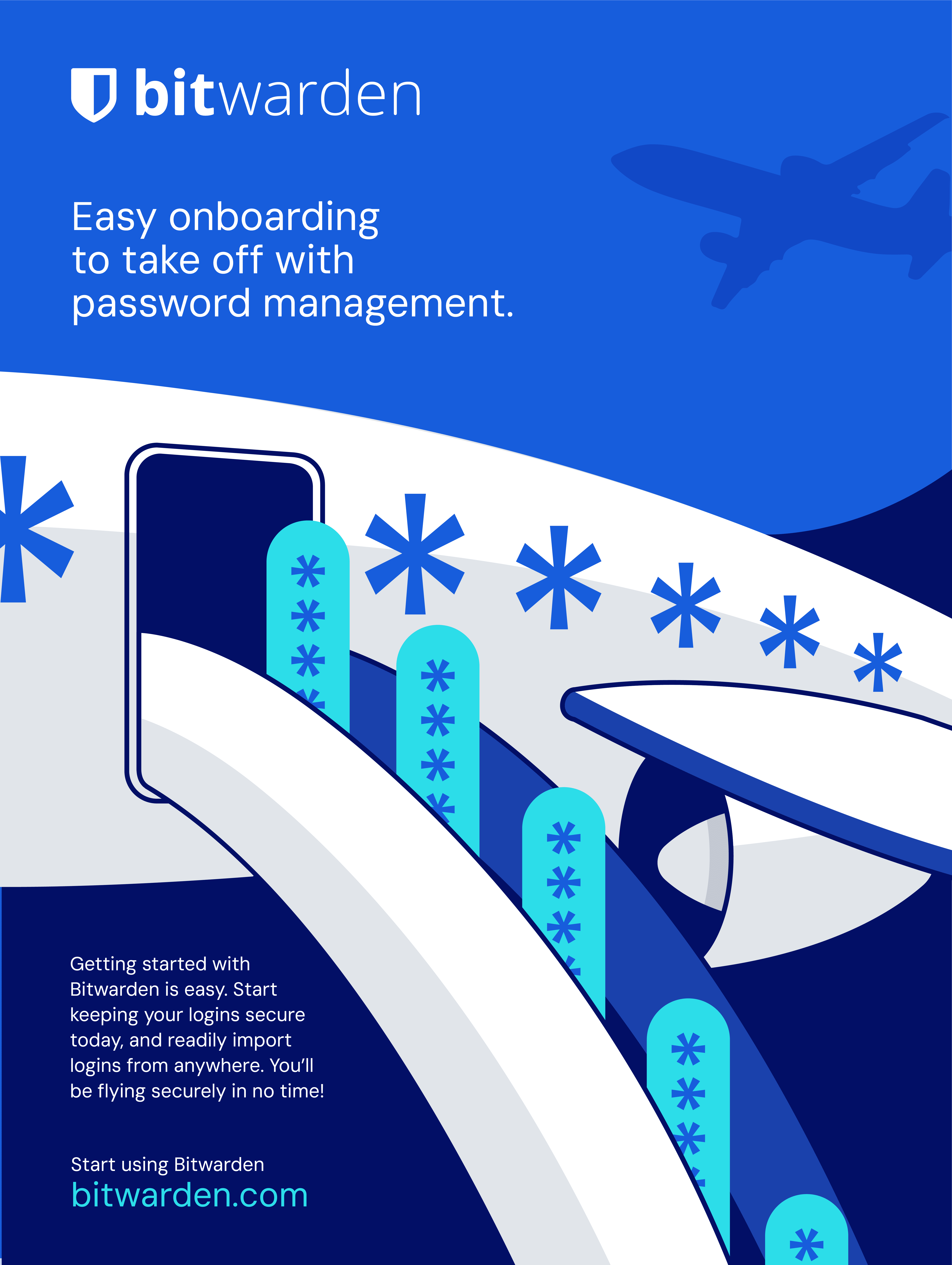 Easy onboarding and takeoff with password management.