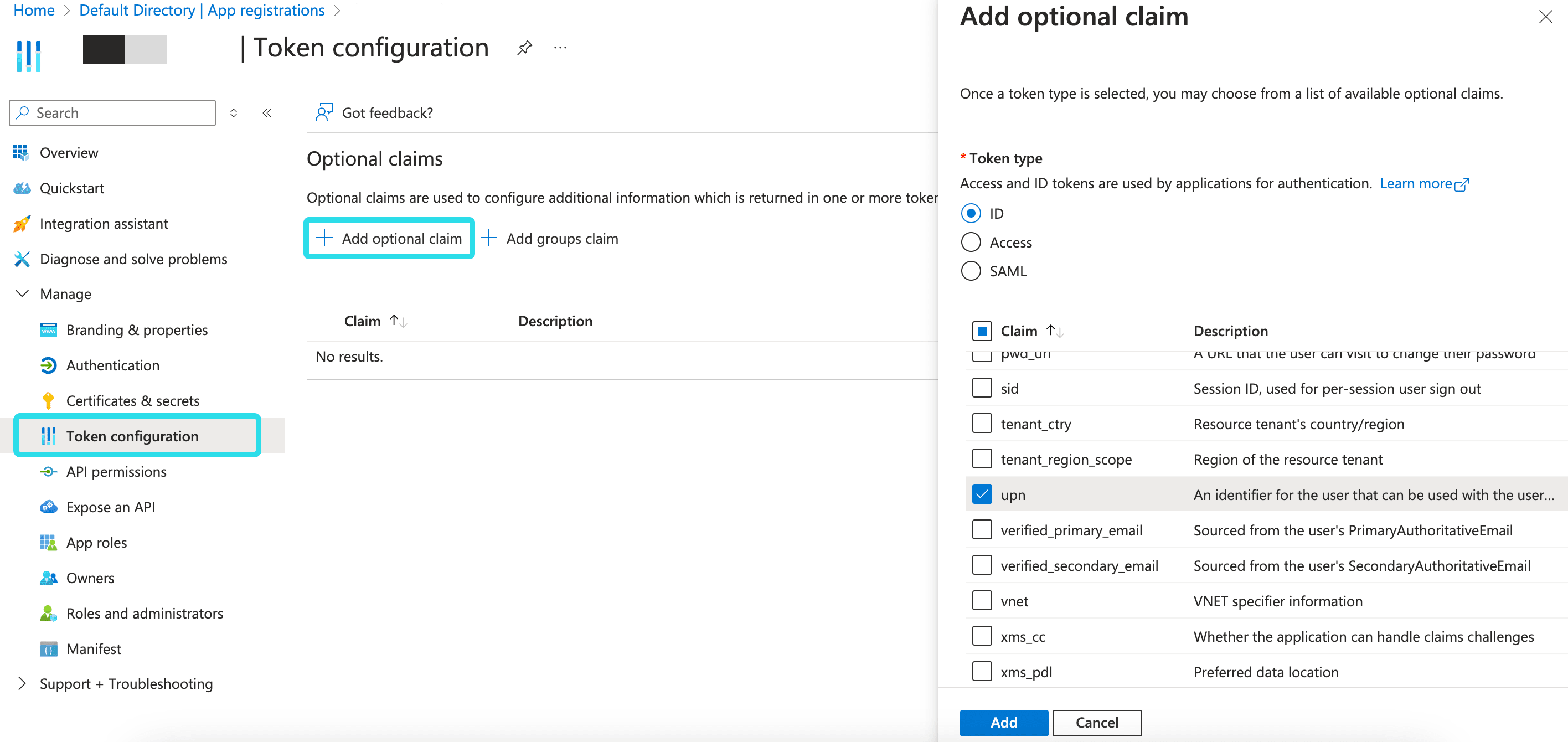 Microsoft Entra ID custom claim