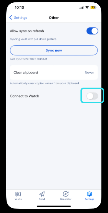 Connect to an Apple Watch