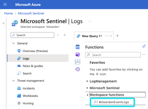 Microsoft Sentinel SIEM | Bitwarden