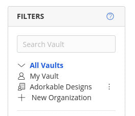 Figure 1: The Bitwarden web interface is where Organizations are created.