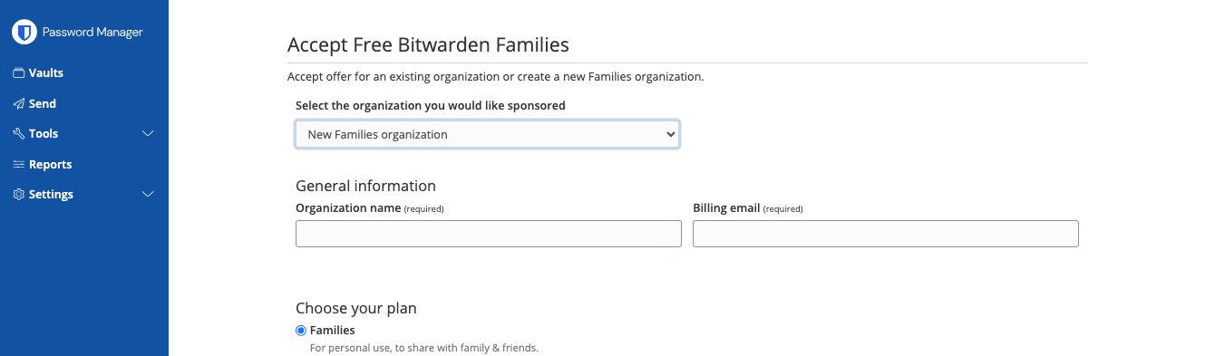 Neue Familien-Organisation