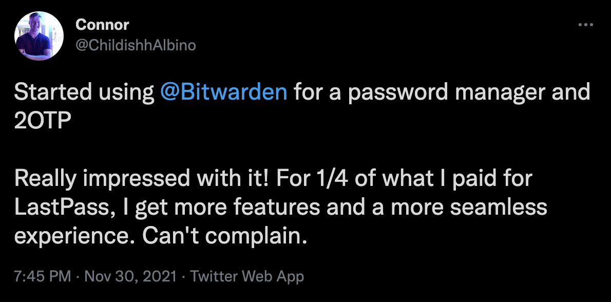 Enjoying the Switch to Bitwarden