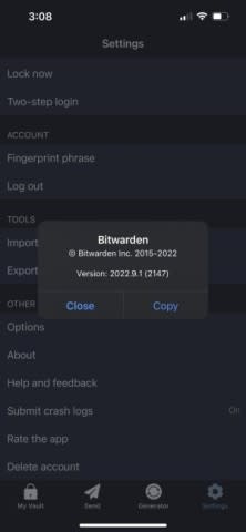 Mobile app version
