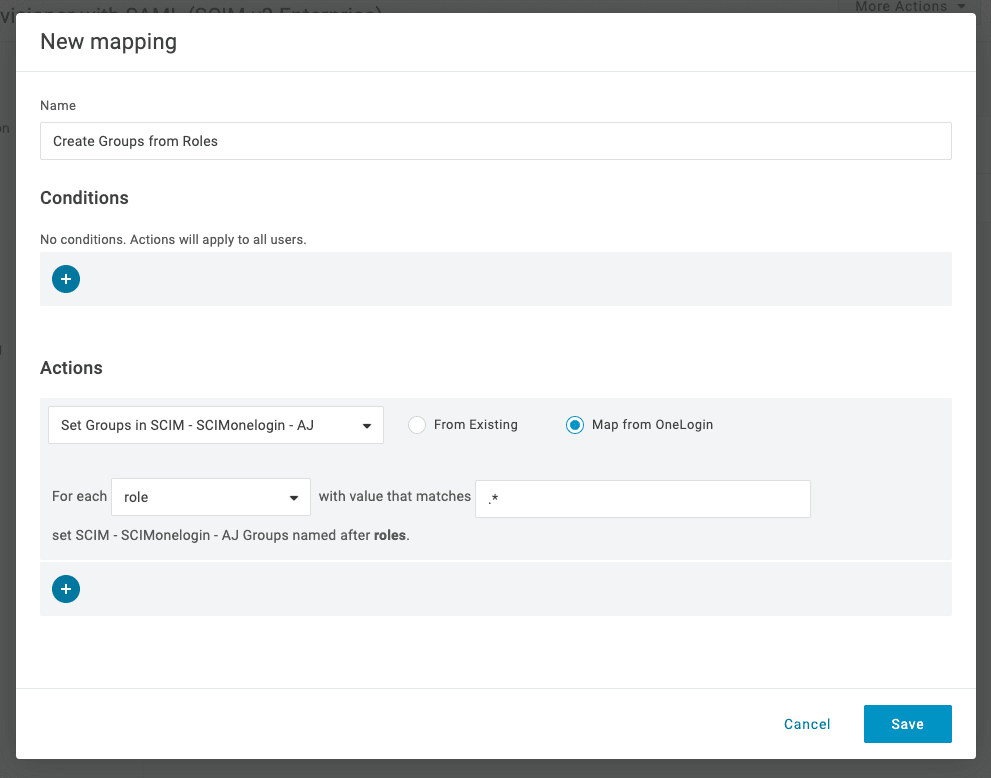 Rollen-/Gruppenzuordnung