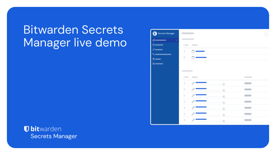 The Bitwarden Secrets Manager Live Demo