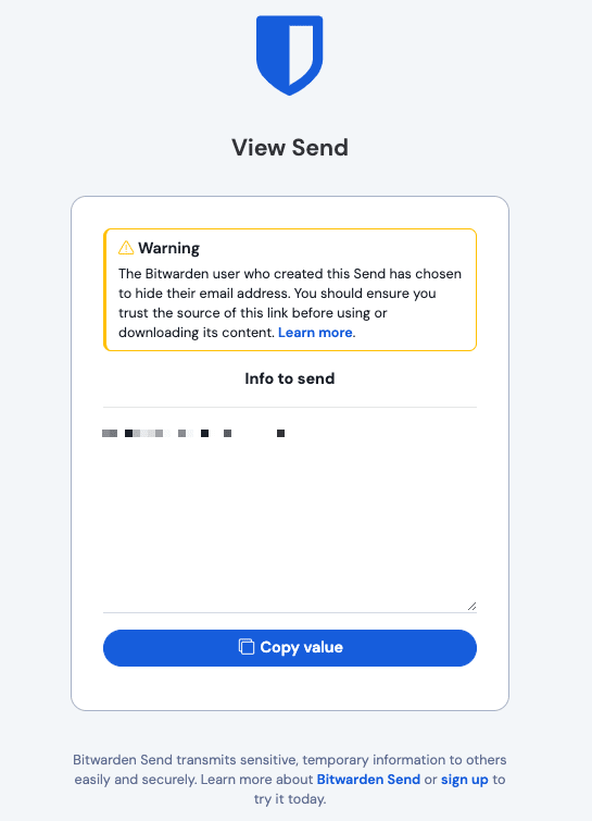 Hidden-email text Send