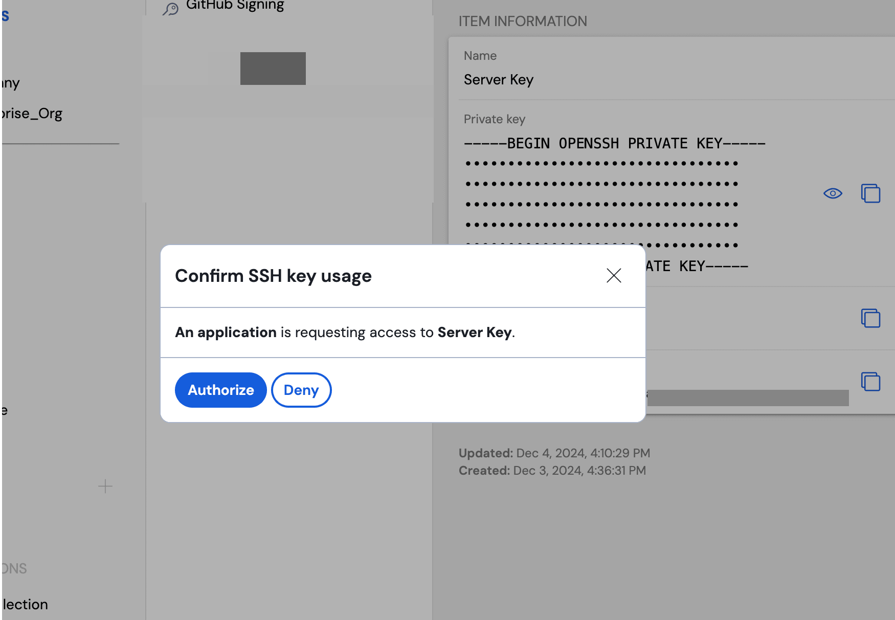 Verify SSH key server connection