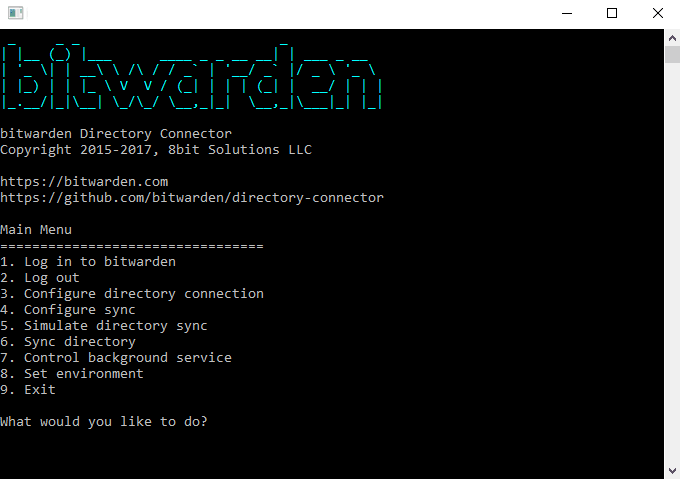 The Bitwarden Directory Connector tool