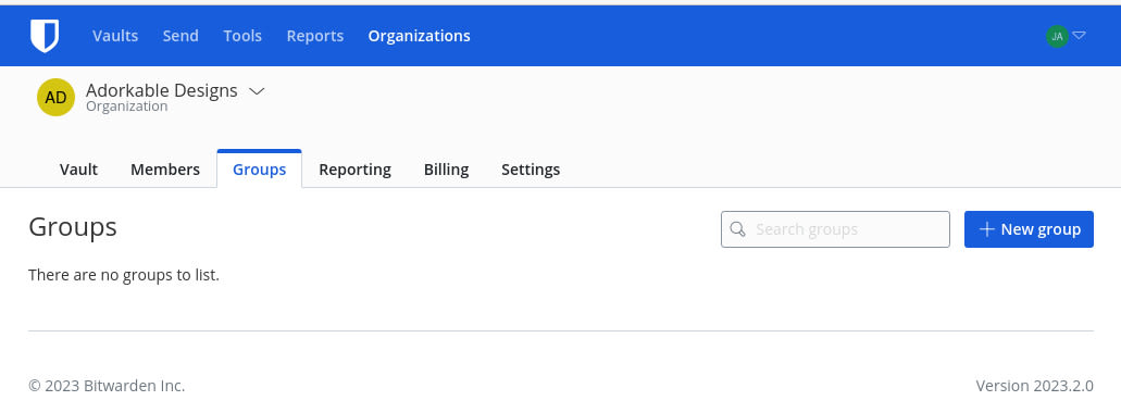 Figure 1 - The Groups tab is where you need to be