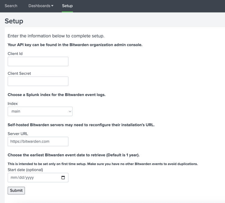 Configura el menú de Bitwarden