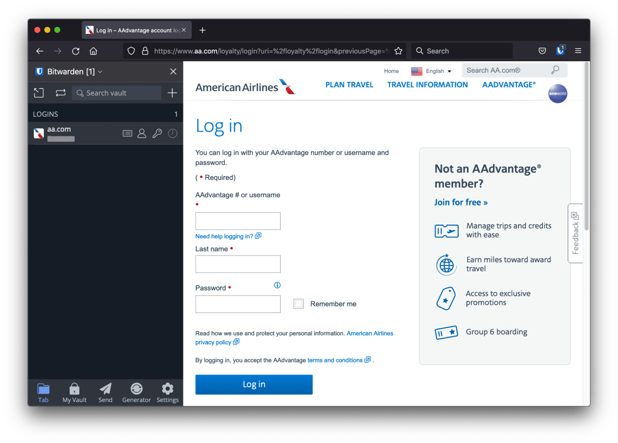 AAdvantage Login