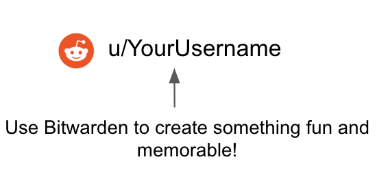 Use Bitwarden to create a Reddit username