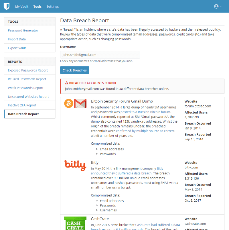Data breach report