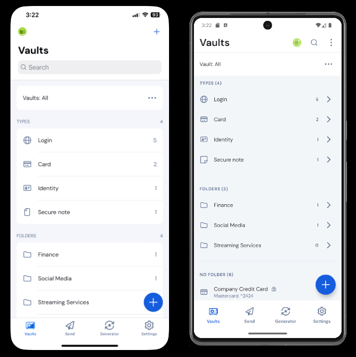 Bitwarden on iOS and Android