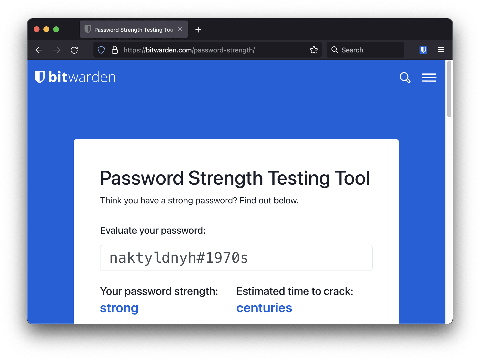 Picking the right password for your password manager | Bitwarden