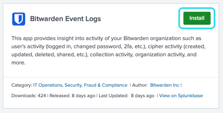 Bitwarden event logs app