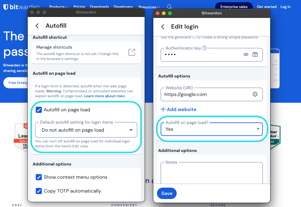 ページ読み込み時のオプション