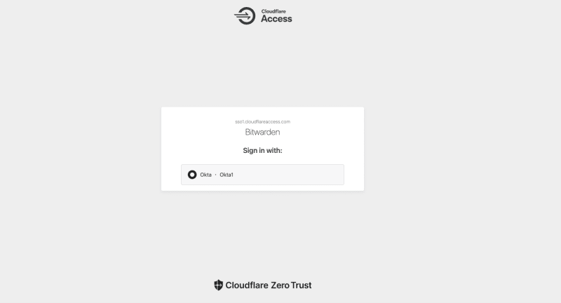 Cloudflare IdP-Auswahl