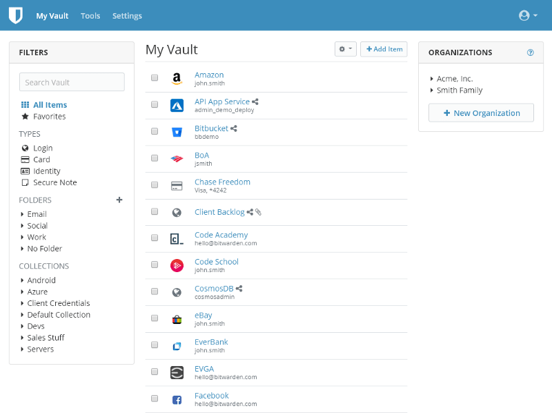 Bitwarden Web Vault v2.0.0