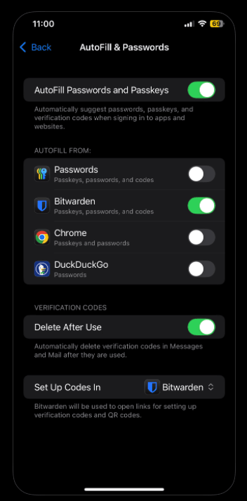 Setup autofill on iOS