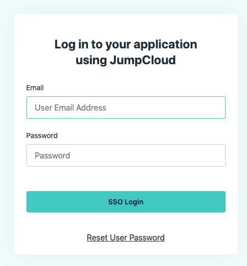 Inicio de sesión de JumpCloud 