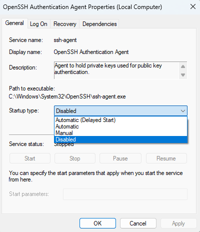 Disable OpenSSH Windows