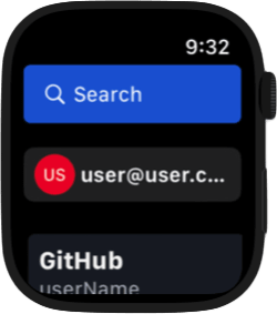 Apple Watch vault screen