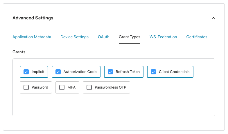 Types de Subventions d'Application 