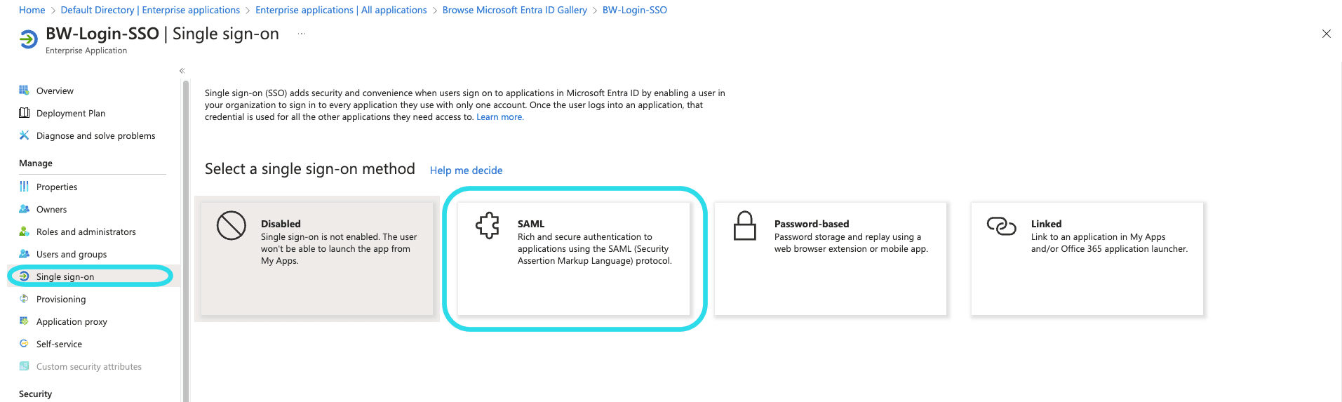 Configure Single sign-on 