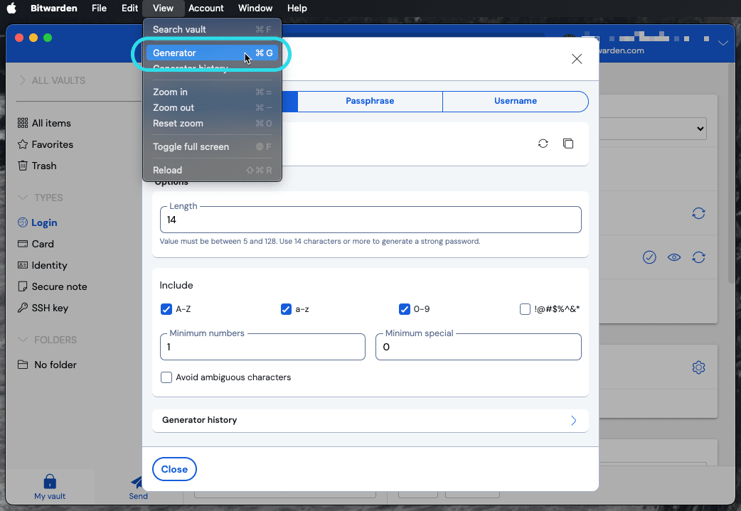 Desktop App Password Generator