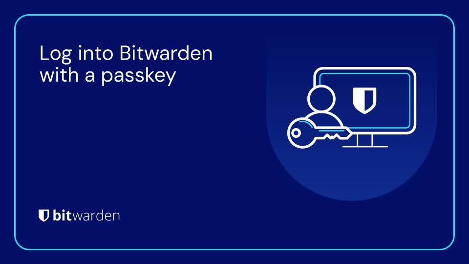 Log into Bitwarden with a passkey