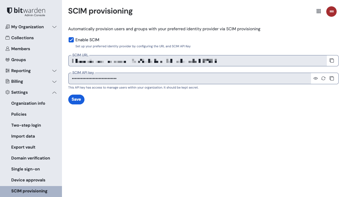 SCIM provisioning