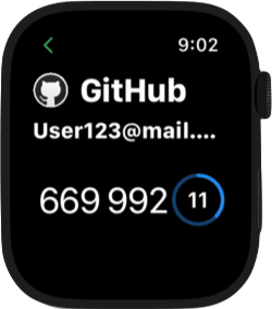 TOTP code for Bitwarden on Apple Watch