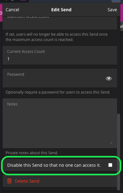Disable from a Browser Extension